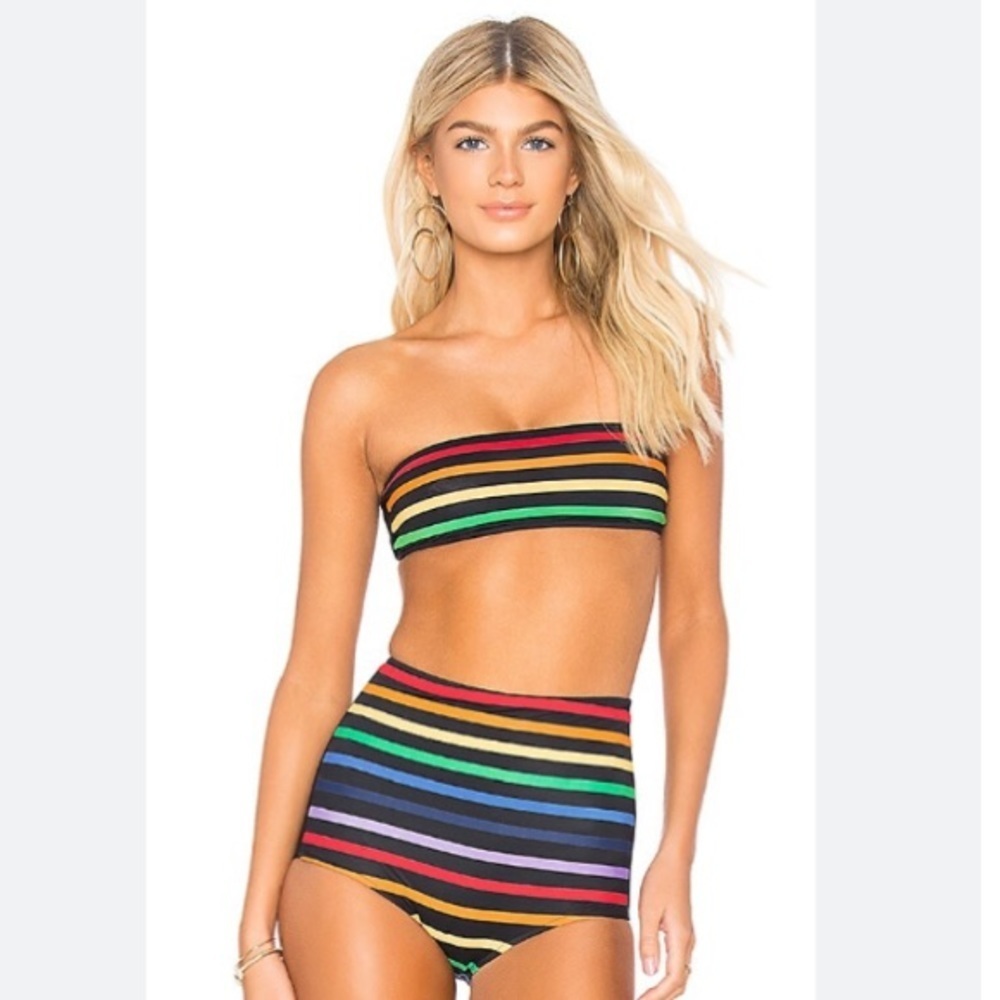 TM Rio De Janeiro navy Rainbow Striped Bikini medium